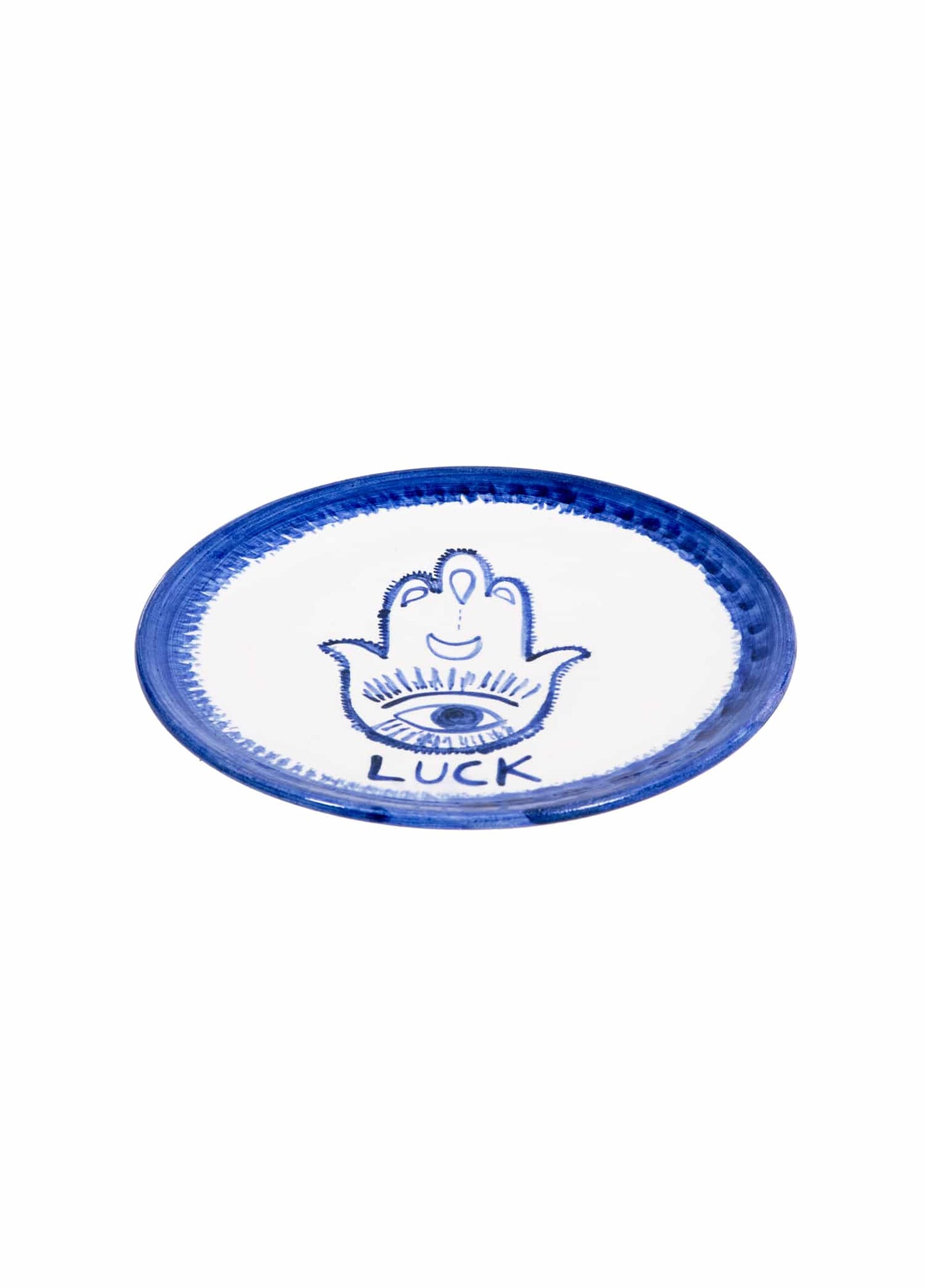 LUCK yazılı Fatma Ana Eli Pasta Tabağı 18 cm