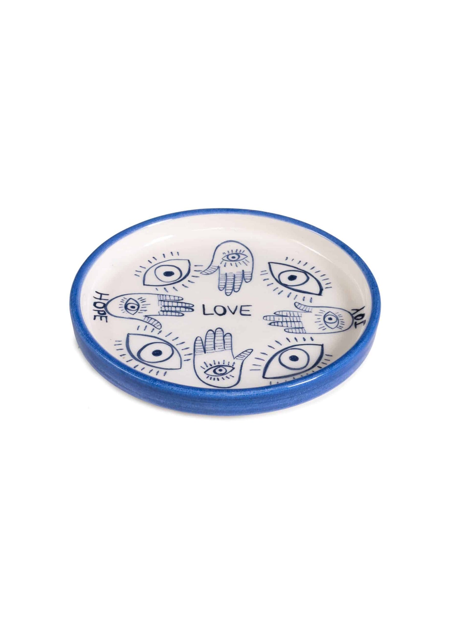 Hope-Love-Luck-Joy Seramik Mini Tabak