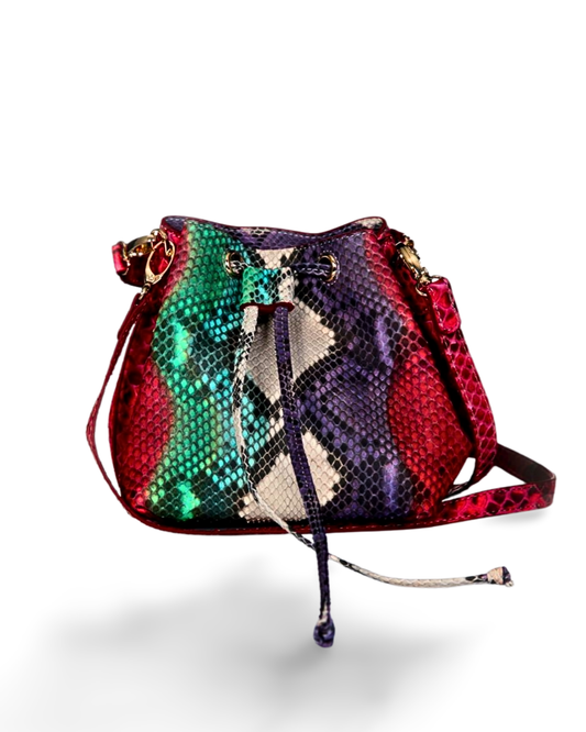 Kansas Italian Python Leather Handbag