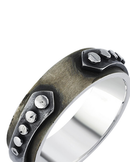 Knight Stud Erkek Gümüş Yüzük