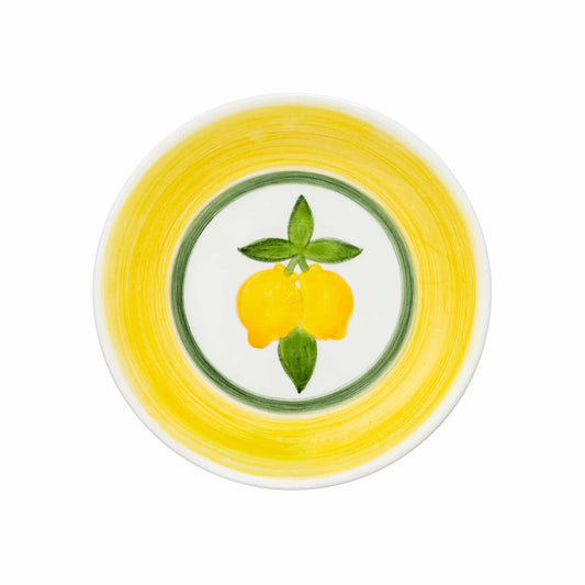 Lemon Splash Ceramic Sarı Pasta Tabağı (18 cm)