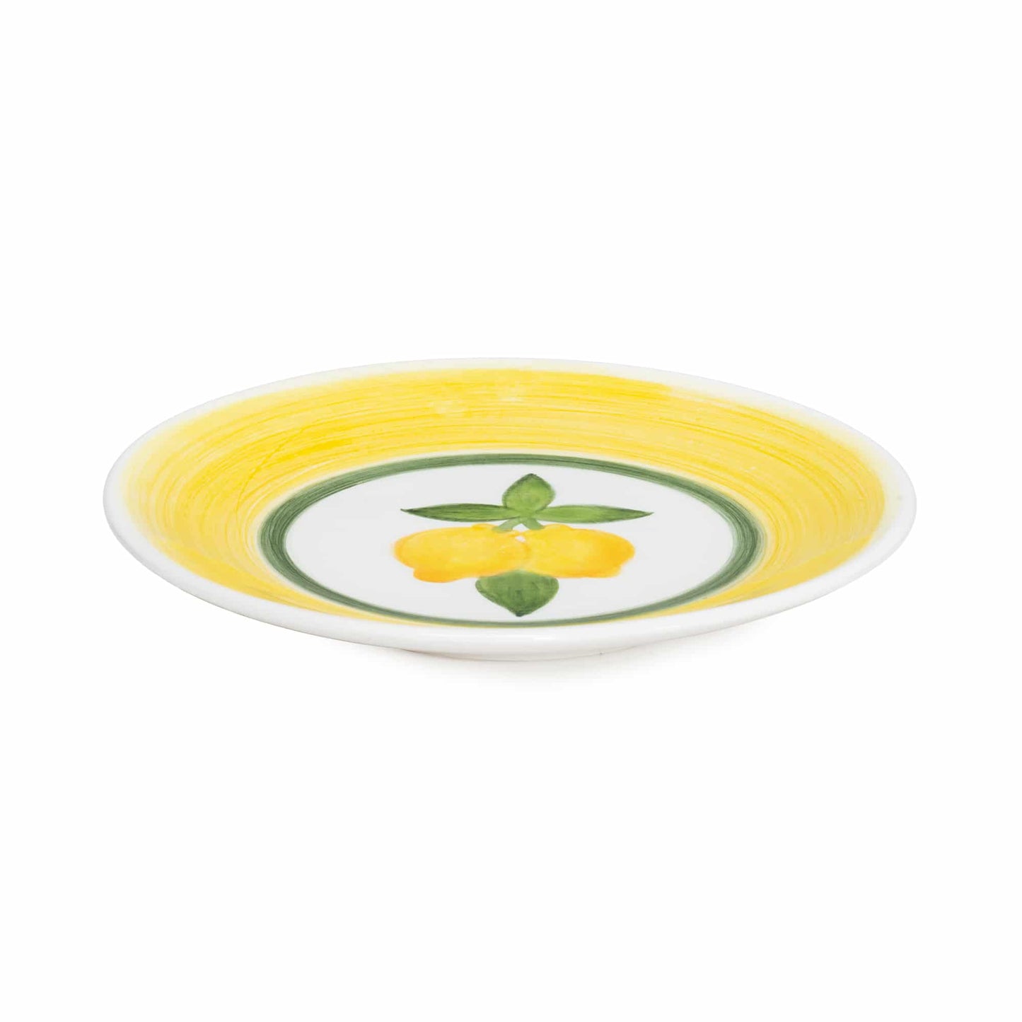 Lemon Splash Ceramic Sarı Pasta Tabağı (18 cm)