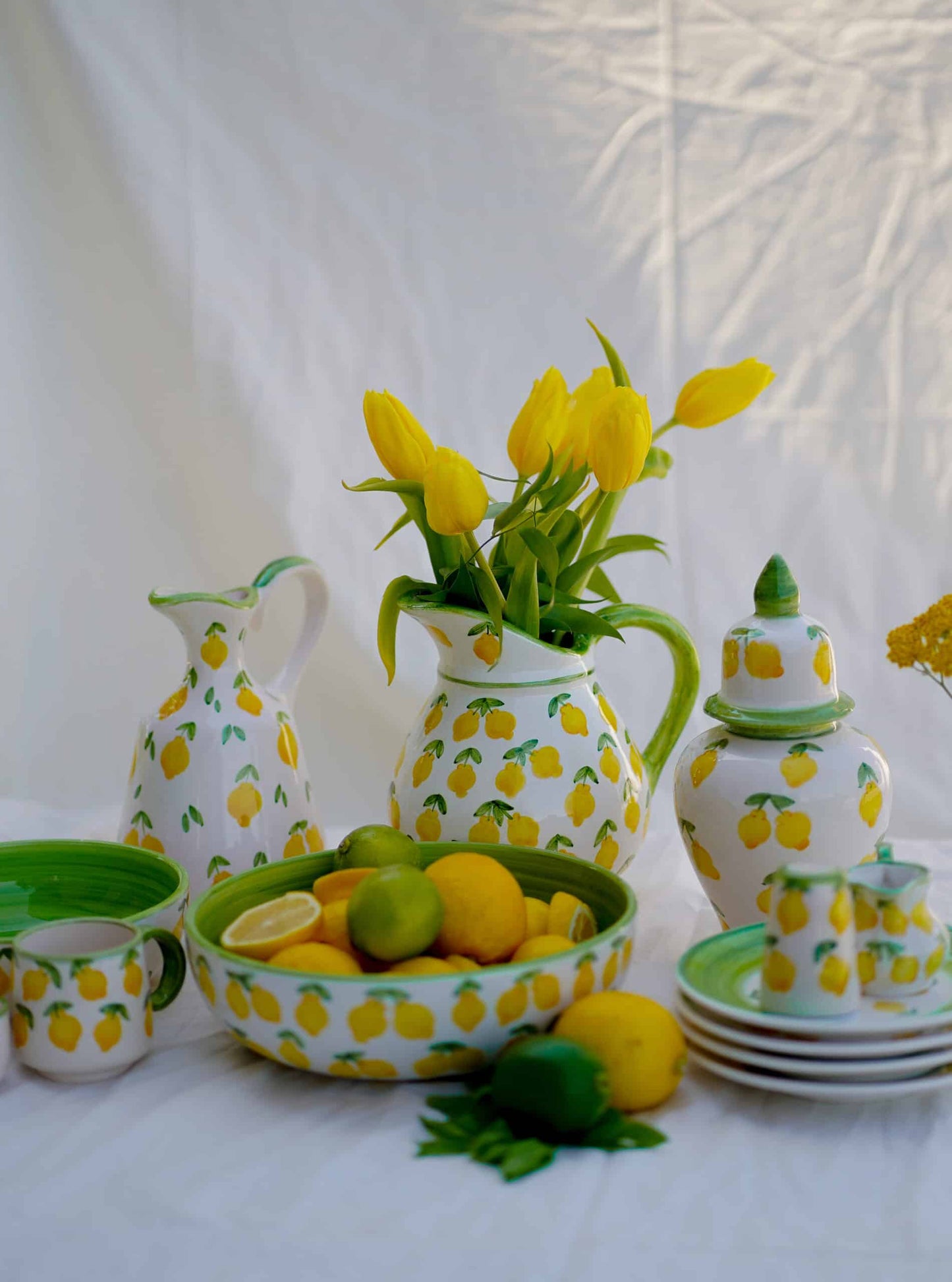 Lemon Splash Ceramic Çok Limonlu Pasta Tabağı (18cm)