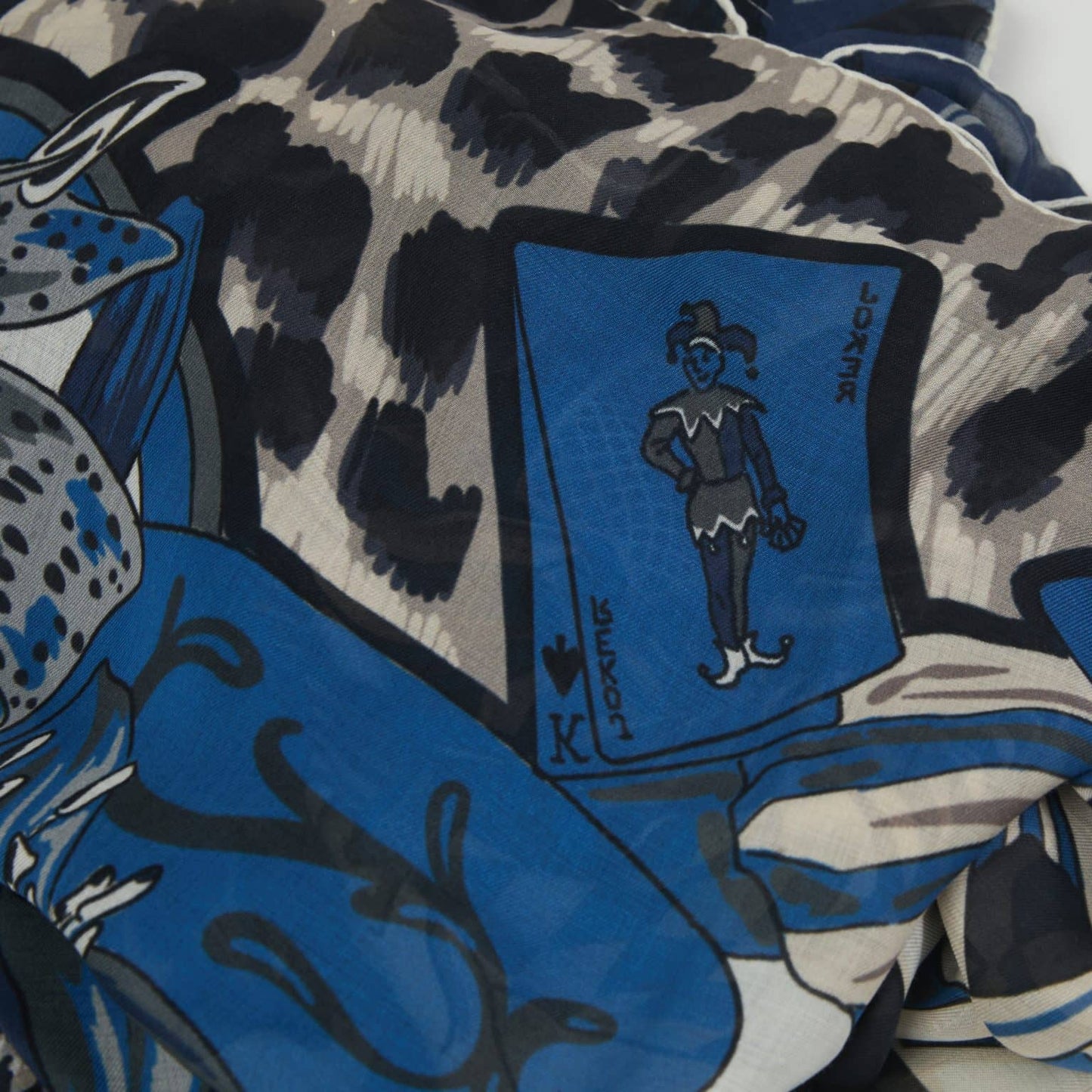 Monkey and The Leopard – Blue – Modal-Cashmere