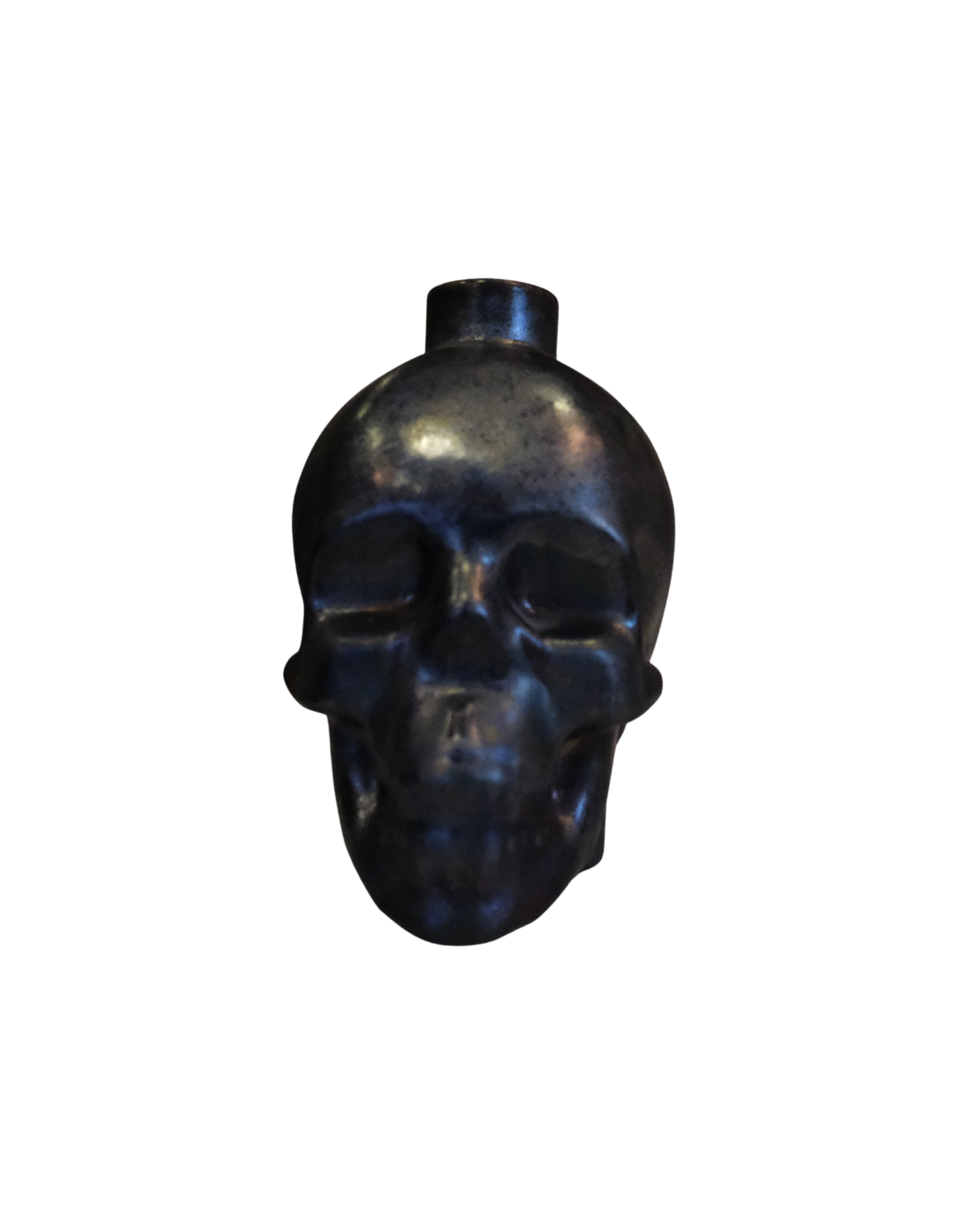 Noirflame Handmade Black Skull Candle Holder