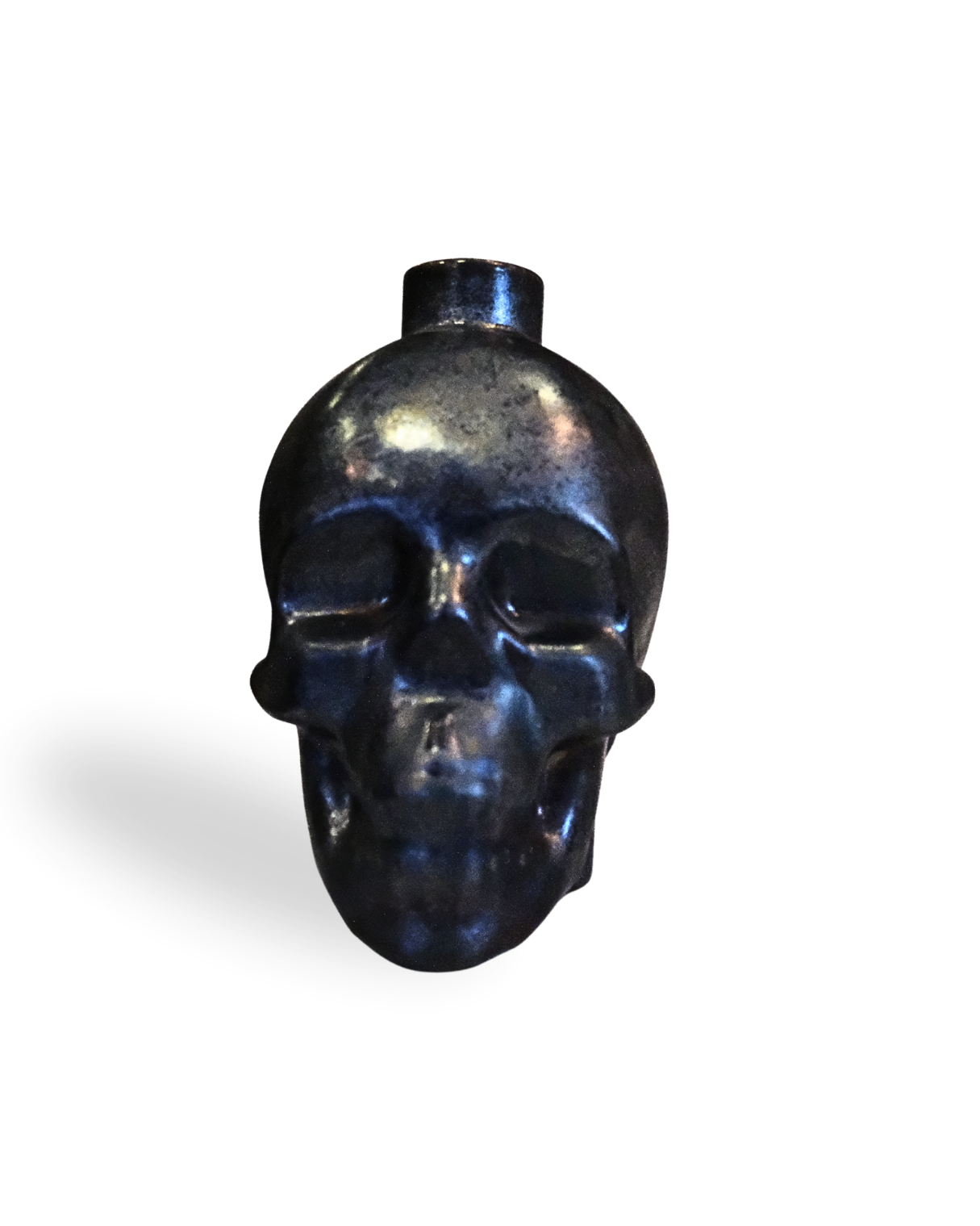 Noirflame Handmade Black Skull Candle Holder