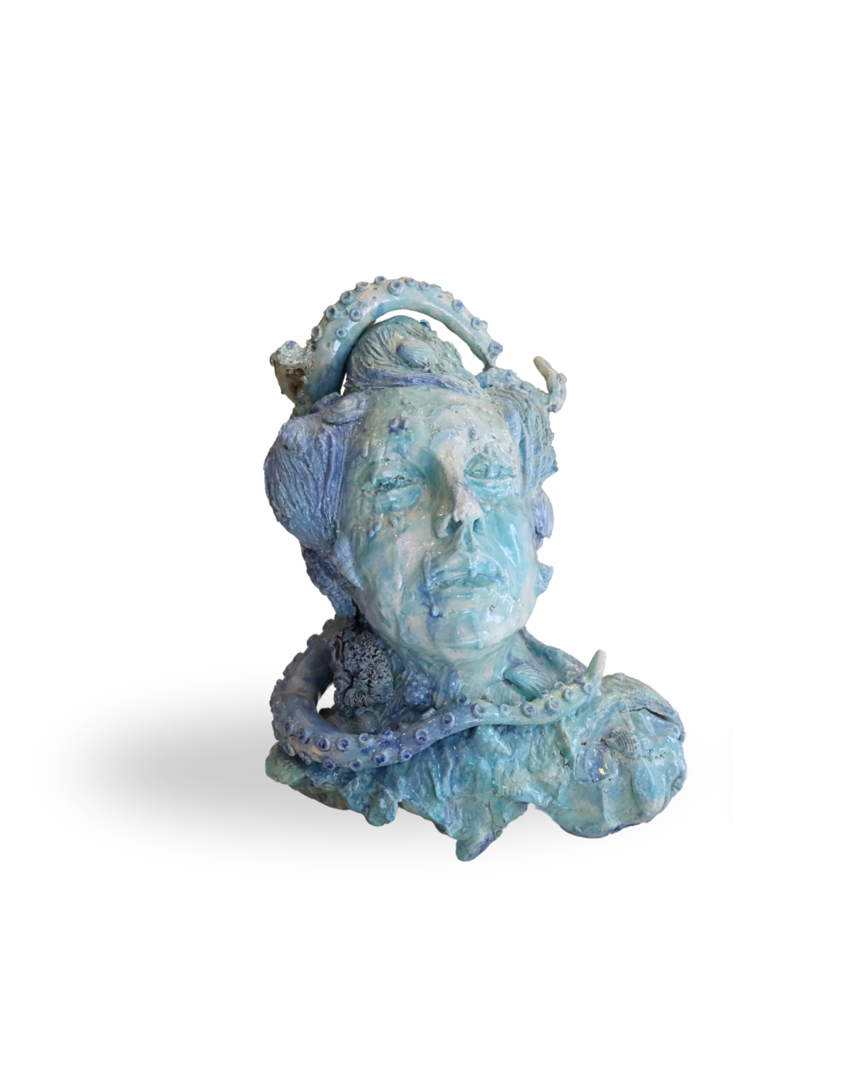 Oceanmind Handmade Turquoise Bust Sculpture