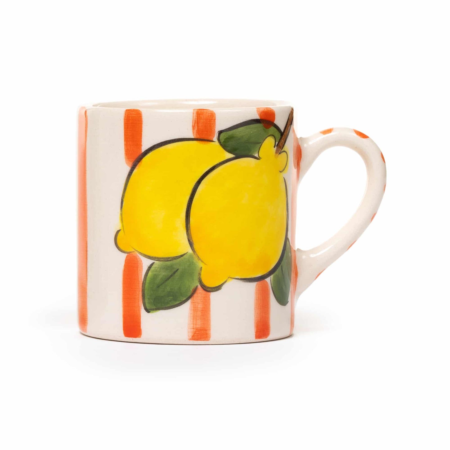 Orange Lemon Line Handled Coffee Set