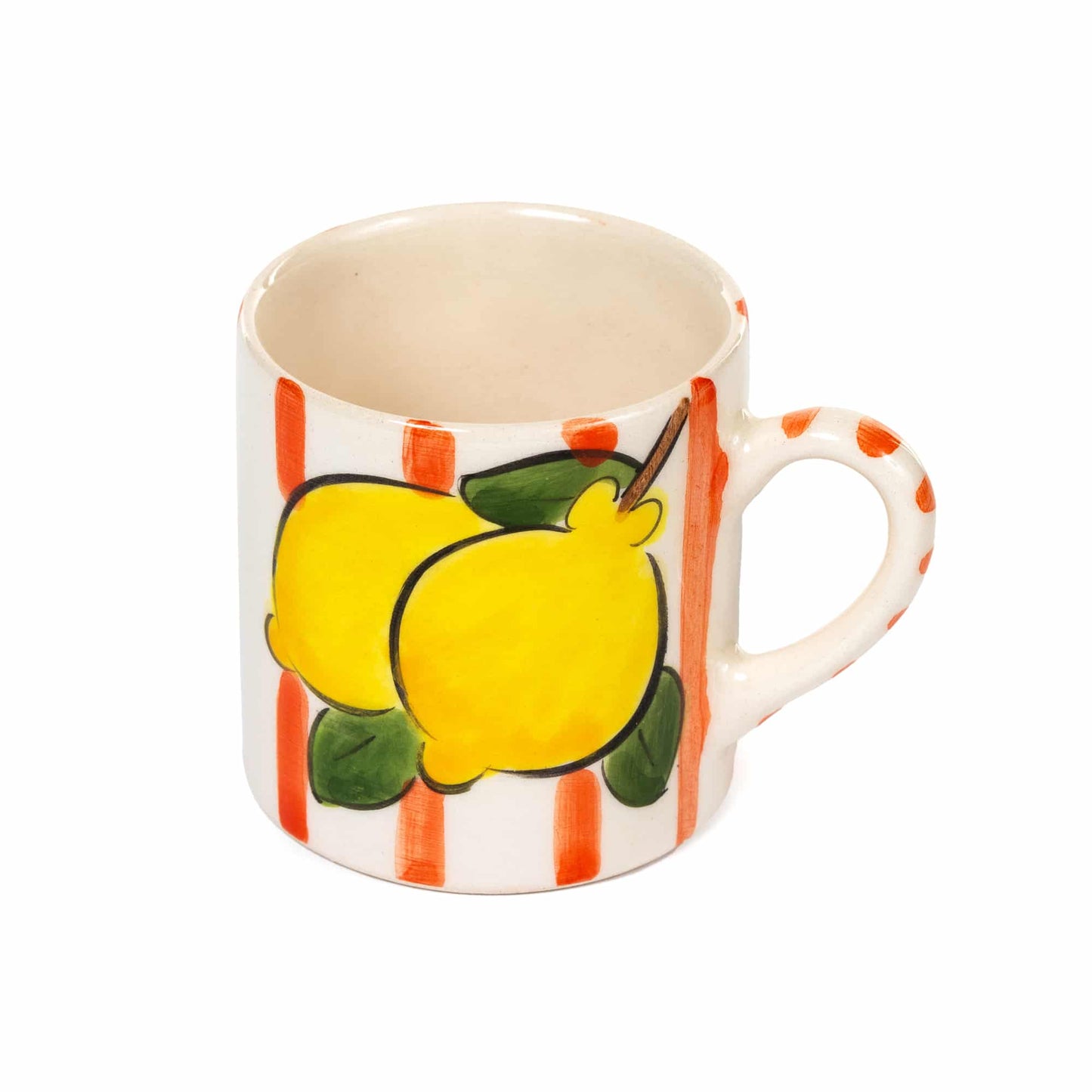 Orange Lemon Line Handled Coffee Set