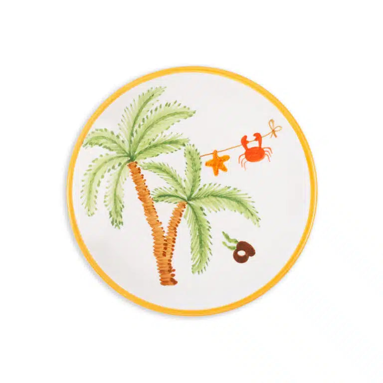 Palm Beach Seramik Turuncu Tatlı Tabağı
