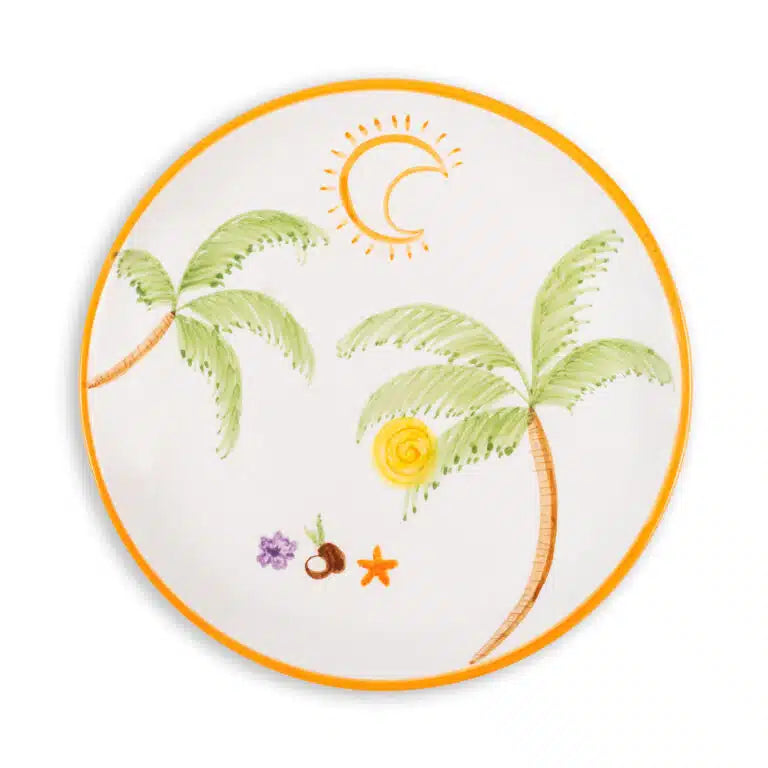 Palm Beach Seramik Turuncu Yemek Tabağı