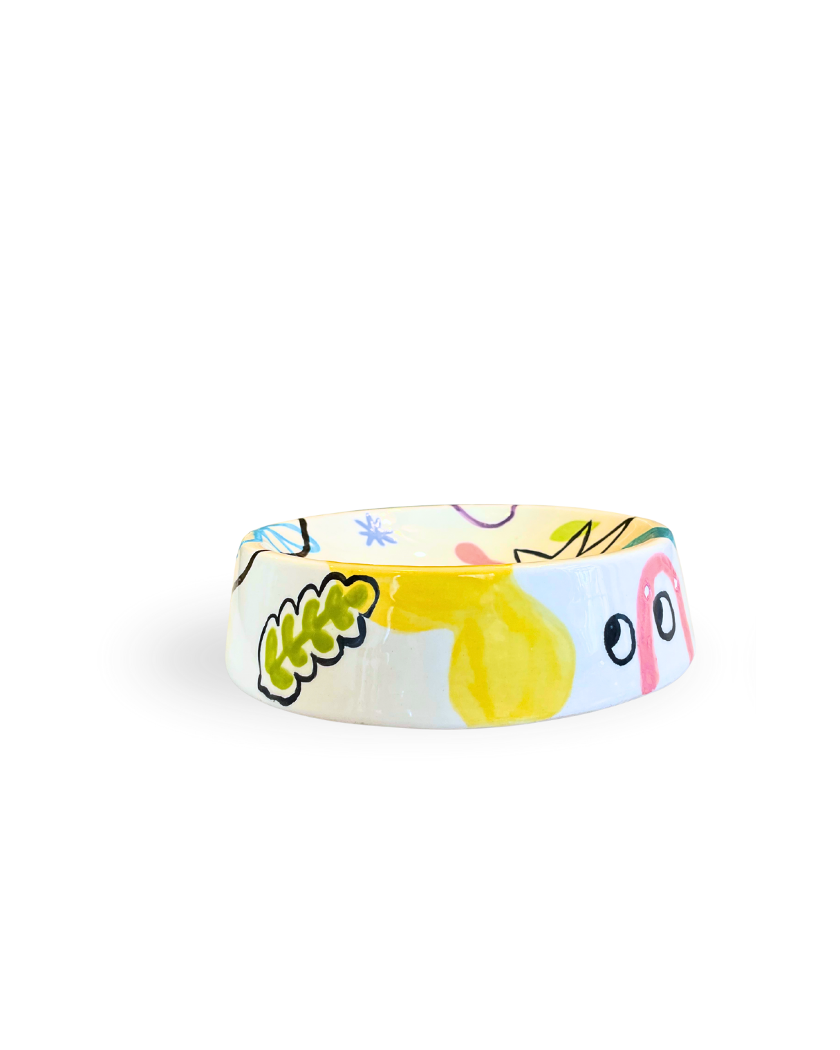 Pawfect Mood Multicolor Ceramic Dog Bowl
