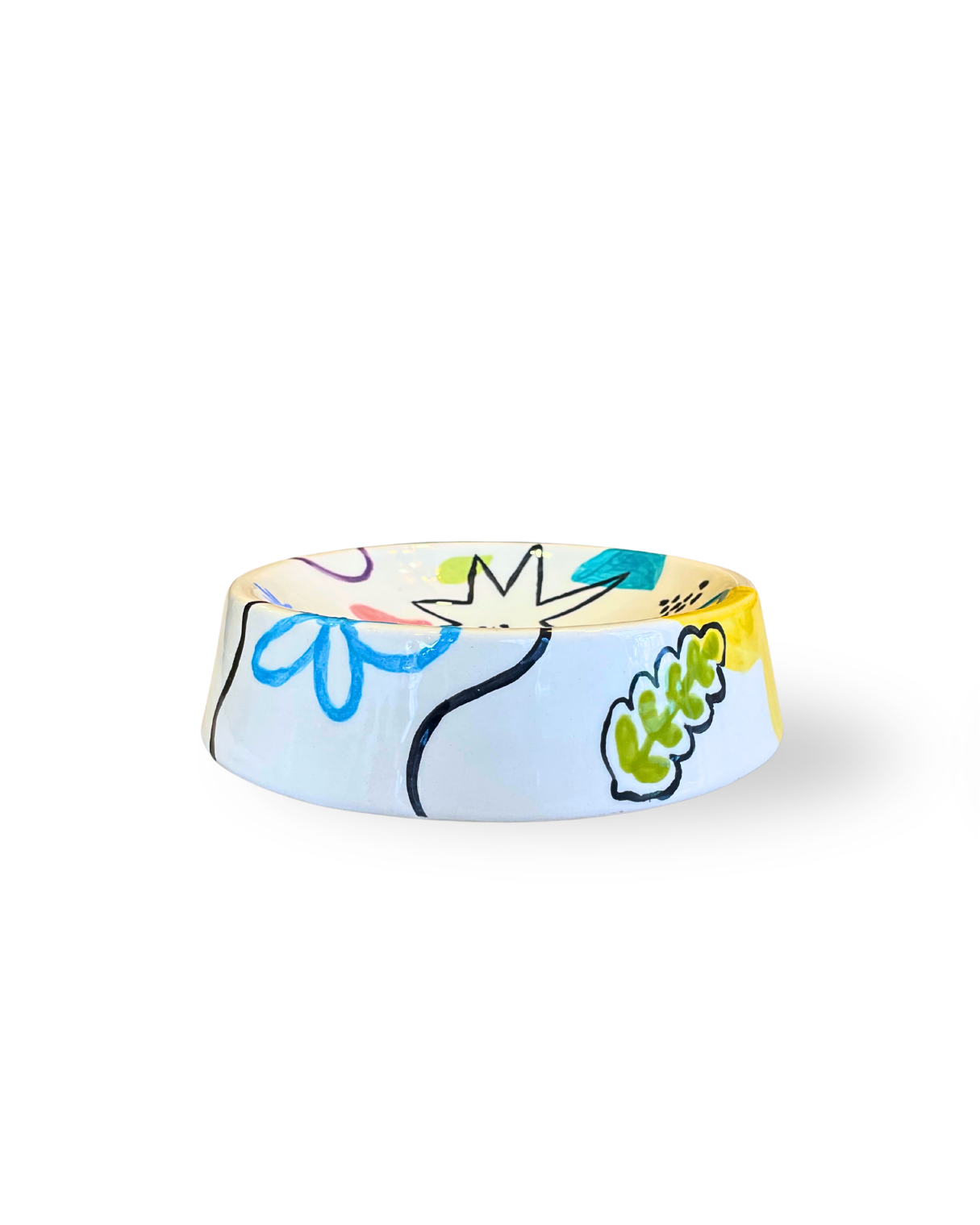 Pawfect Mood Multicolor Ceramic Dog Bowl