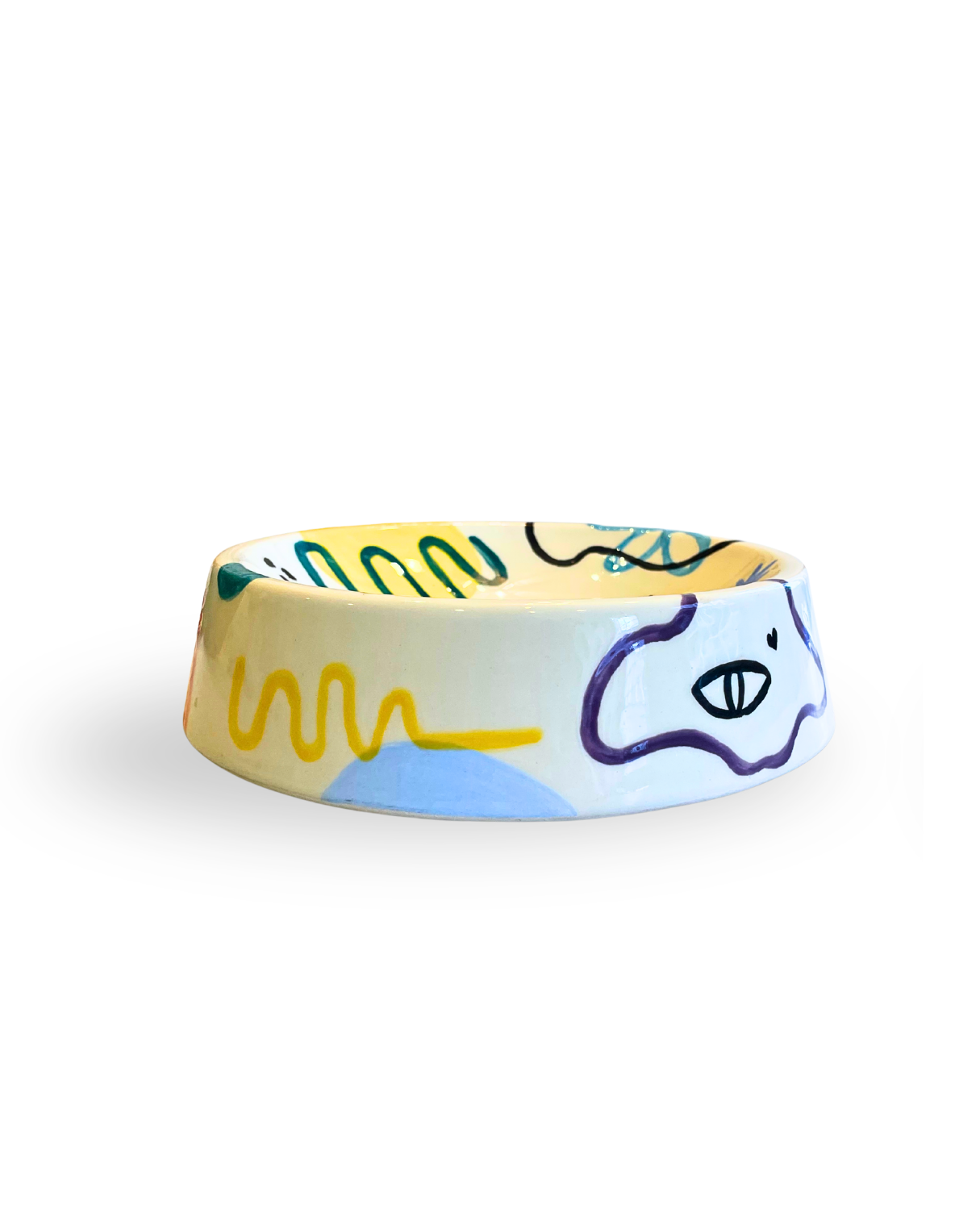 Pawfect Mood Multicolor Ceramic Dog Bowl