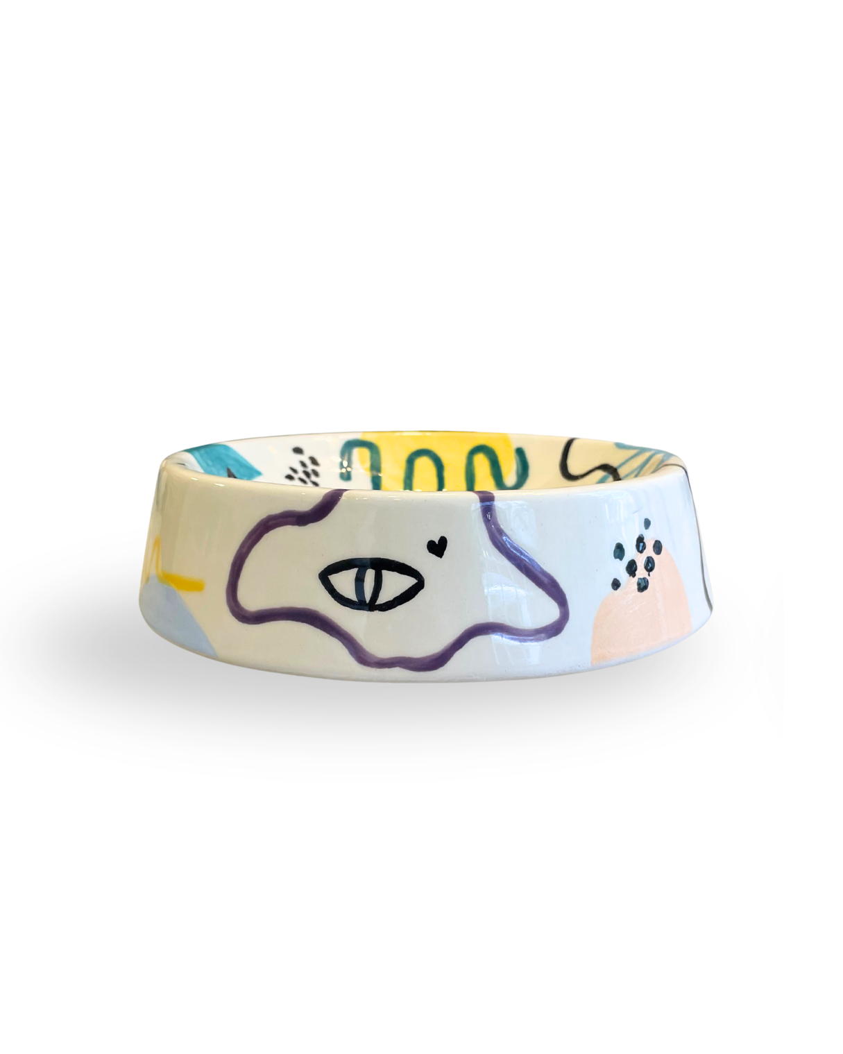 Pawfect Mood Multicolor Ceramic Dog Bowl