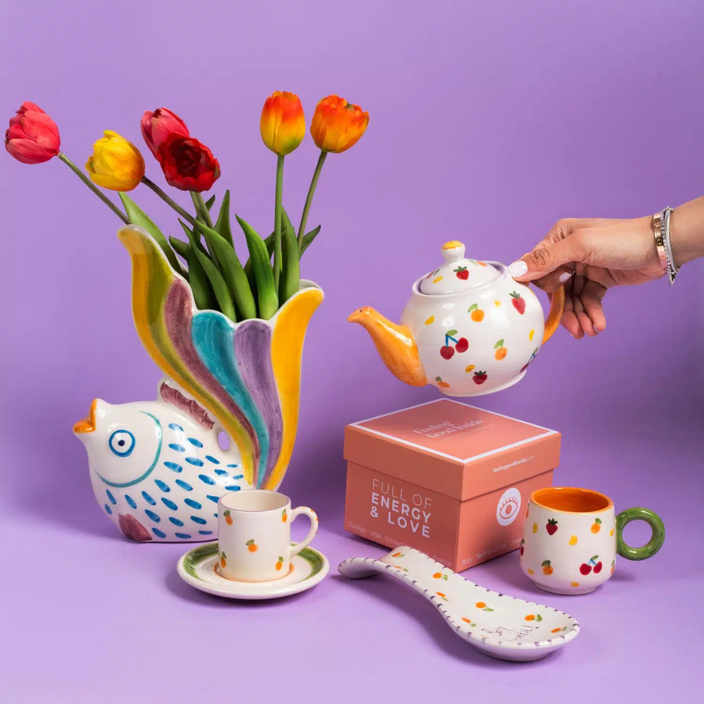 Petite Fruit- Meyveli Kulplu Mug