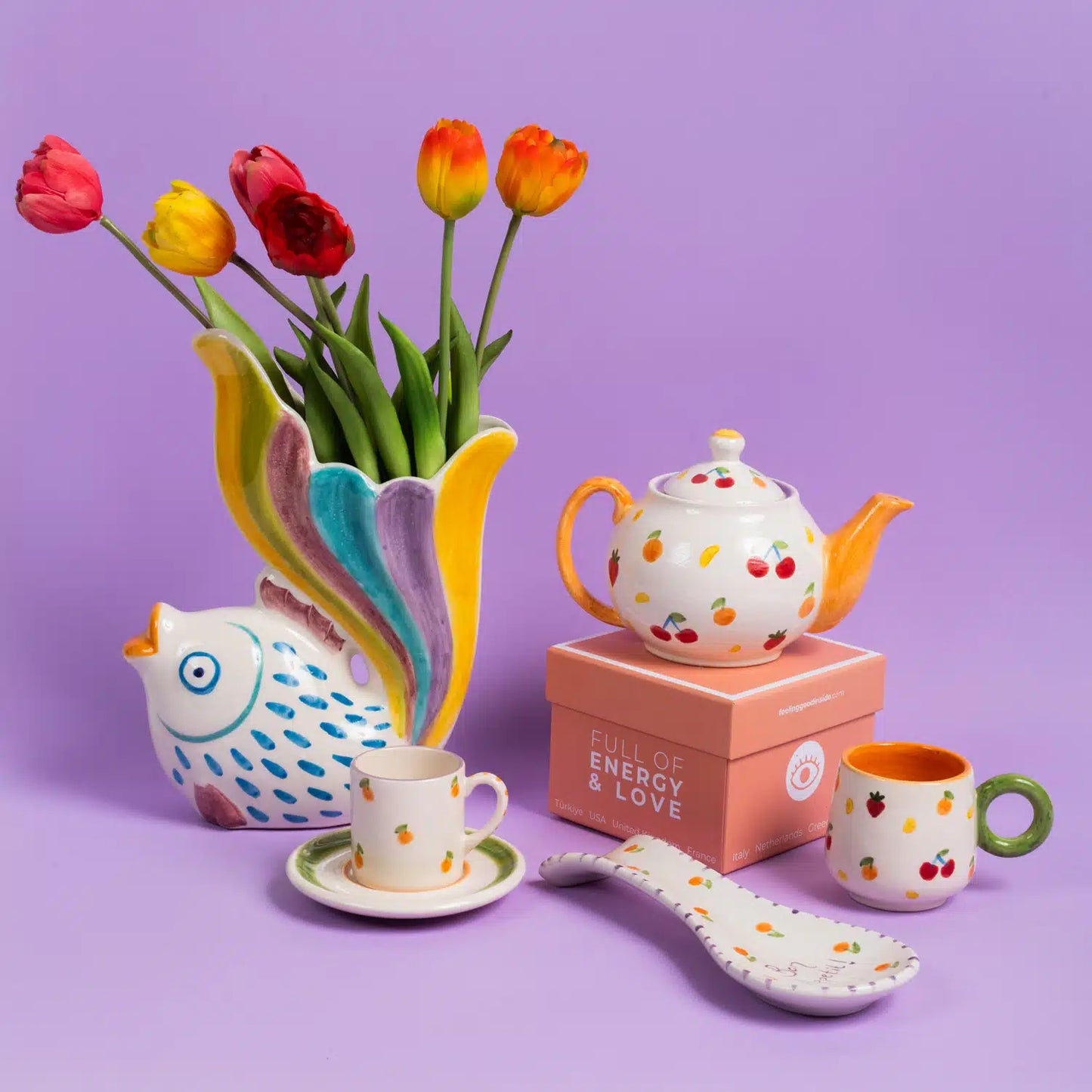 Petite Fruit- Meyveli Kulplu Mug