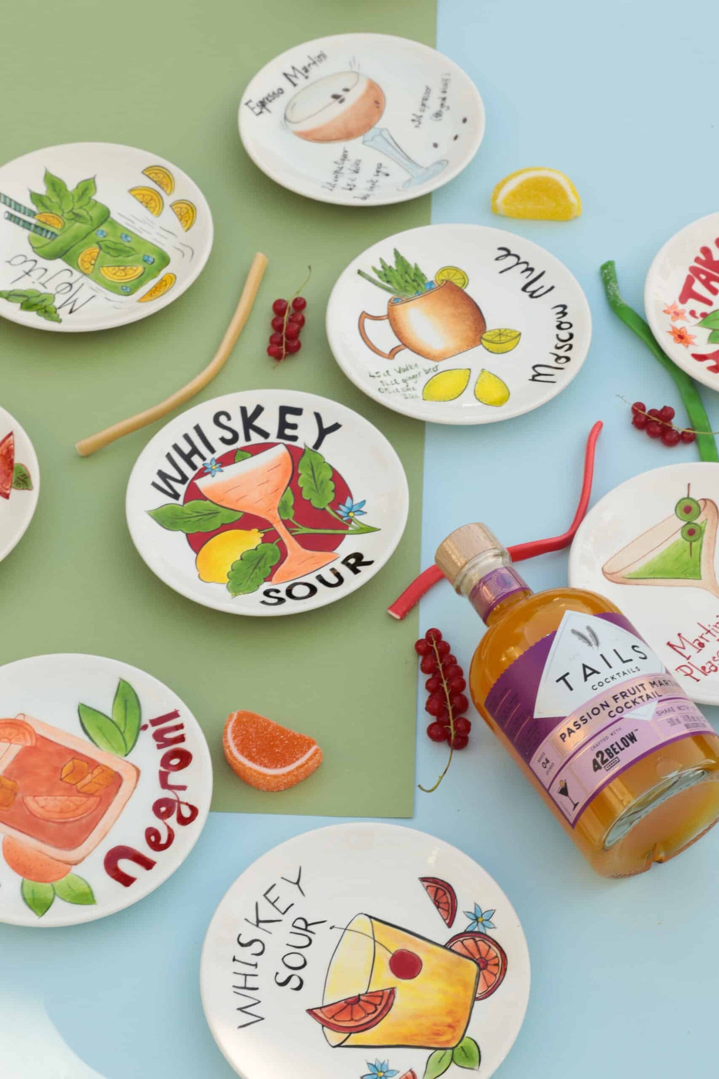 Pop-up Cocktail Set of 10 Cocktail Plates