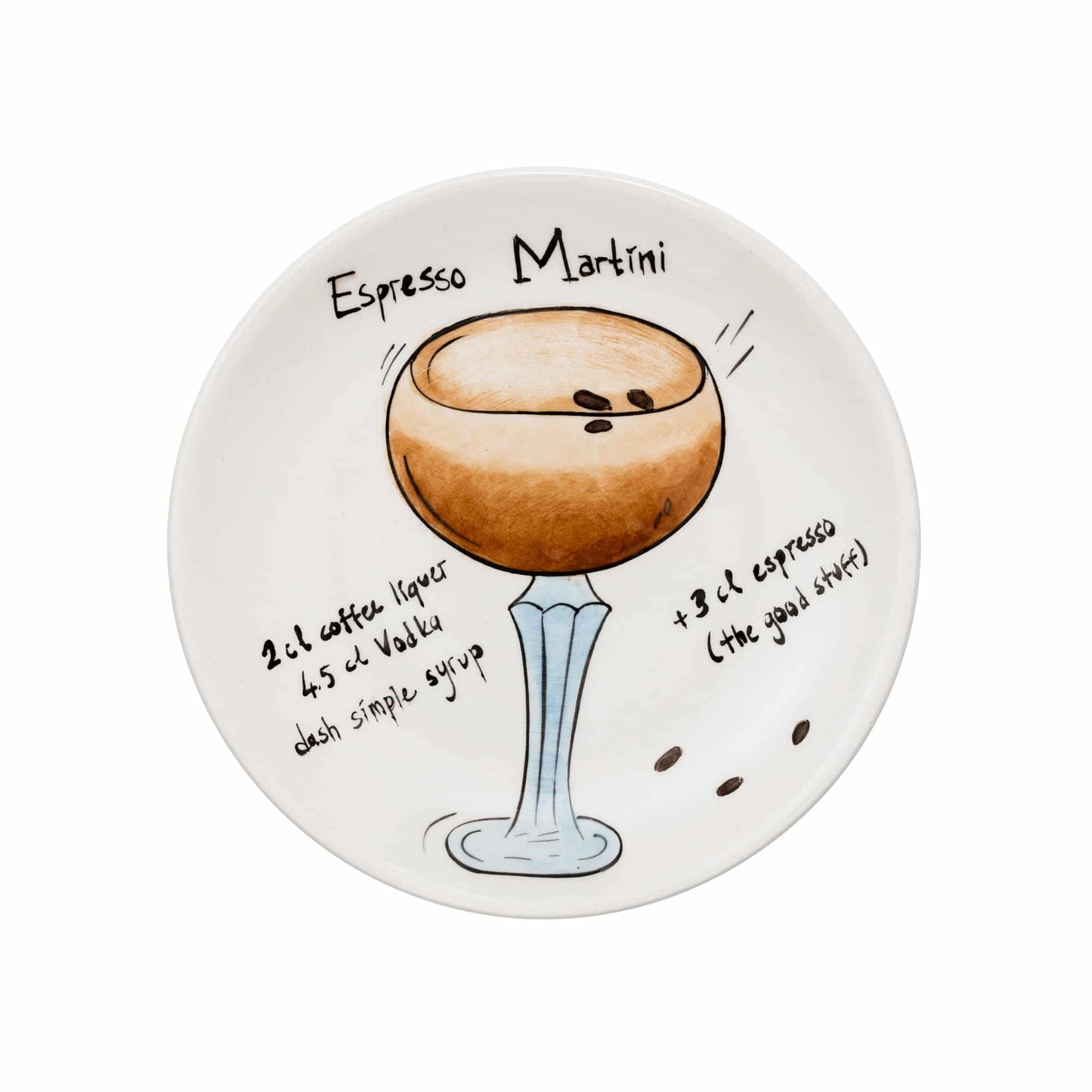 Pop-up Cocktail Seramik Espresso Martini Tabağı 15 cm