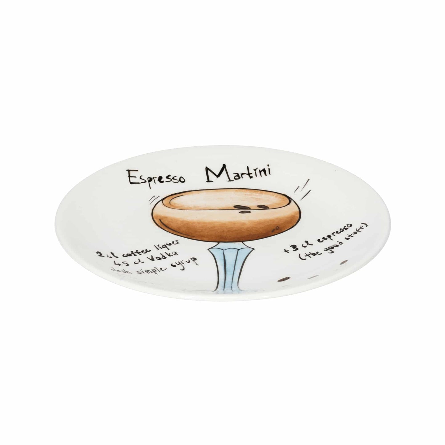 Pop-up Cocktail Seramik Espresso Martini Tabağı 15 cm