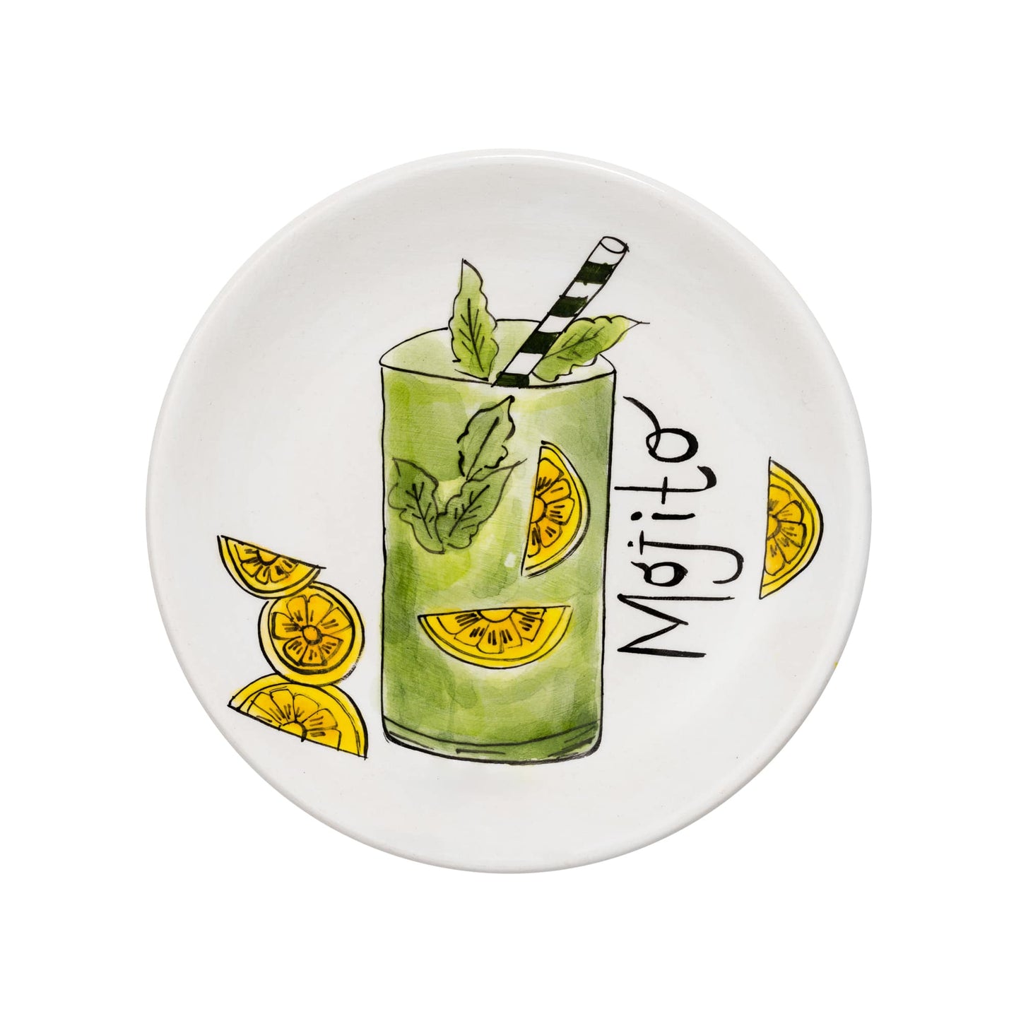 Pop-up Cocktail  Seramik Mojito Kokteyl Tabağı 15 cm