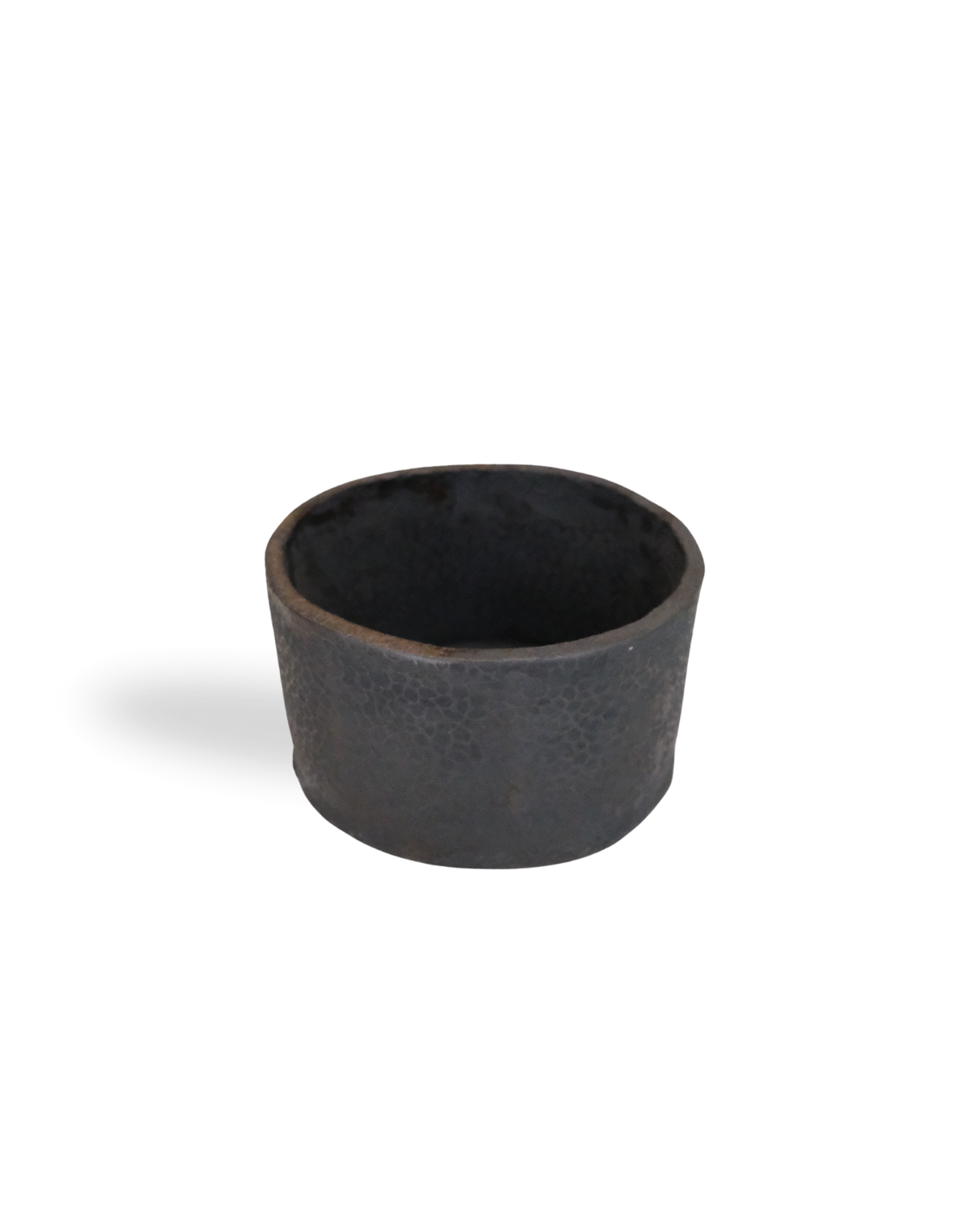 Raven Handmade Black Ceramic Bowl with pattern engraved