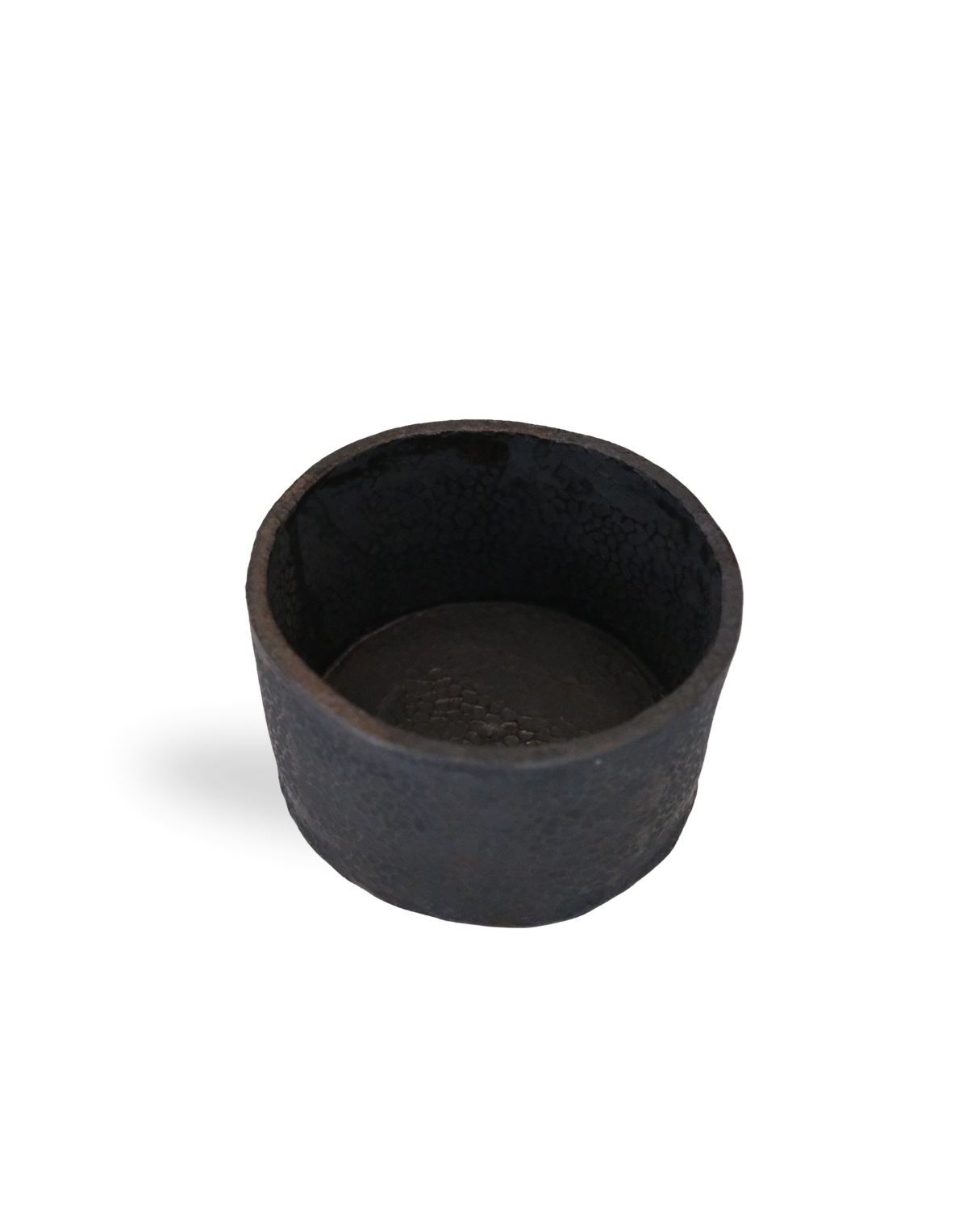 Raven Handmade Black Ceramic Bowl with pattern engraved