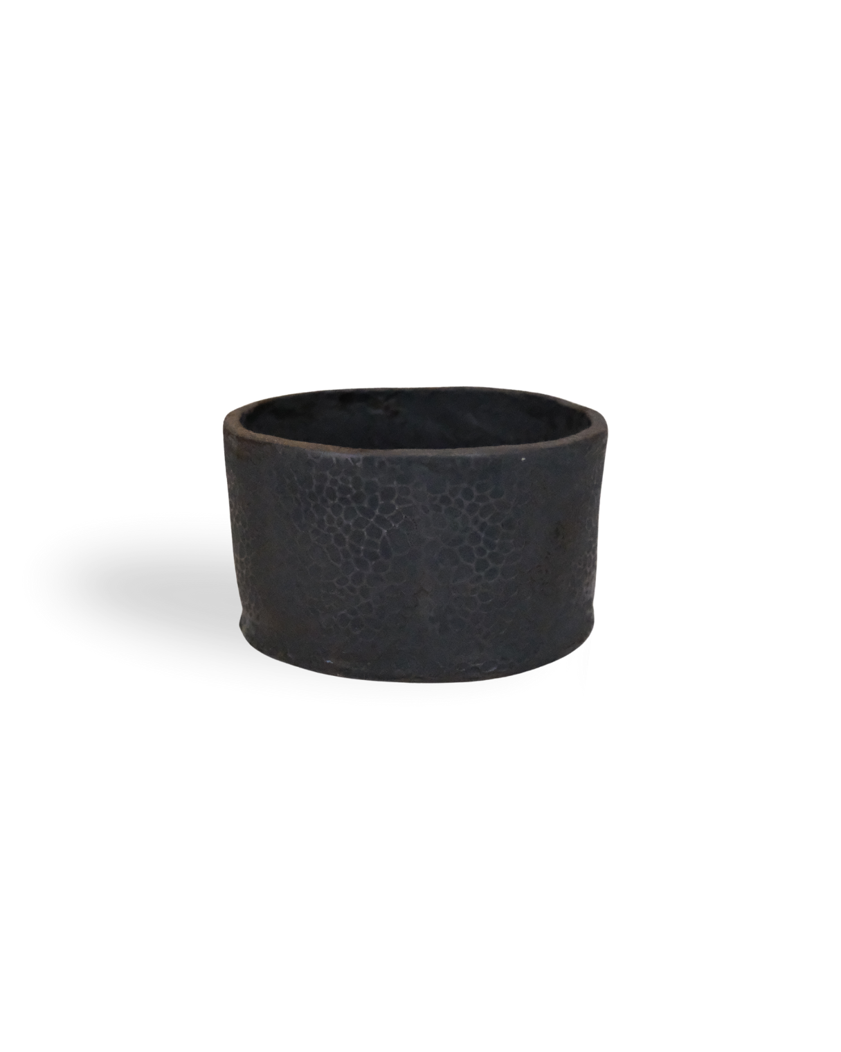 Raven Handmade Black Ceramic Bowl with pattern engraved