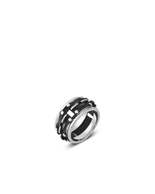 Rivet Chain Erkek Gümüş Yüzük