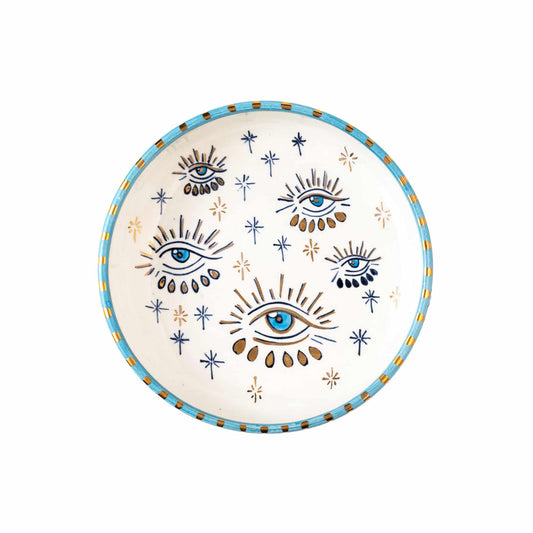 Signature Eye Seramik 18 cm Ayaklı Pasta Tabağı