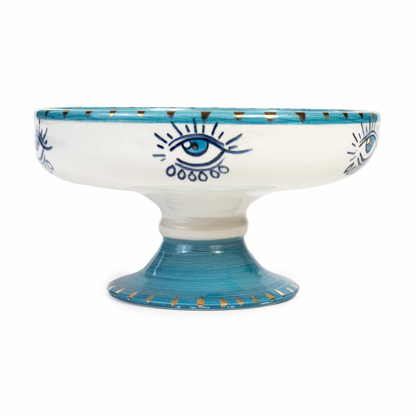 Signature Eye Seramik 18 cm Ayaklı Pasta Tabağı
