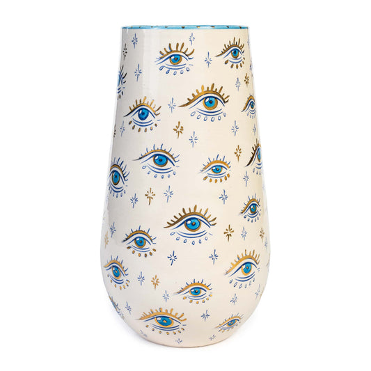 Signature Eye Seramik Vase (24 karad gold)