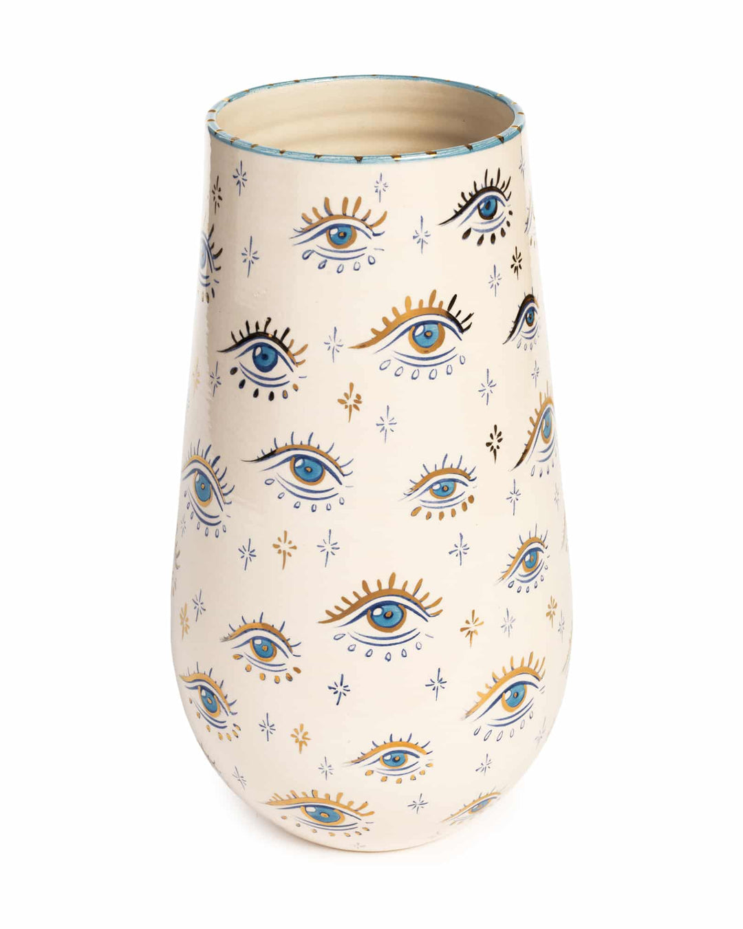 Signature Eye Seramik Vase (24 karad gold)