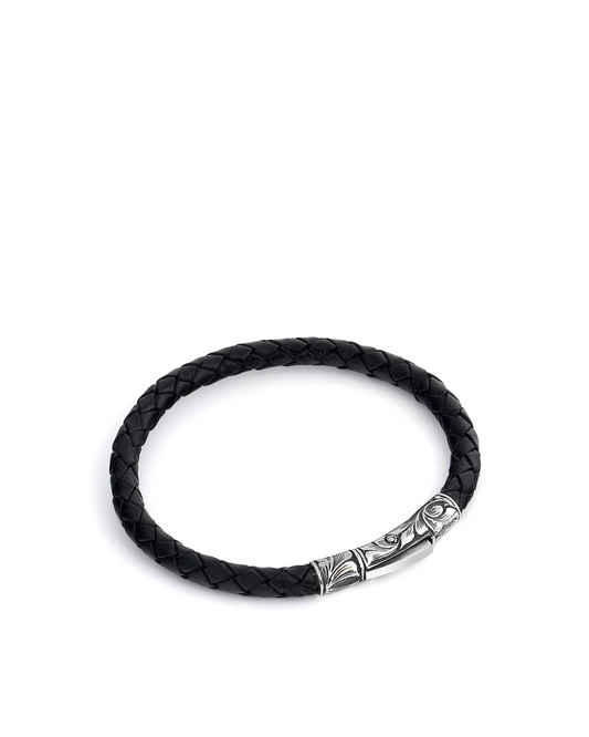 Single Lock Long Ms ÇokRenkli Erkek Gümüş Bileklik