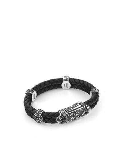 Single Lock Curved XL Men's Silver Bracelet