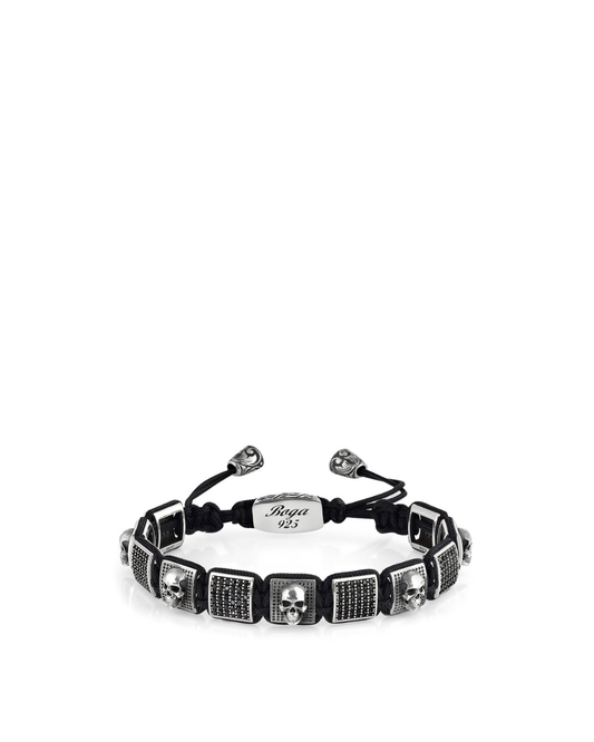 Skull Zircon Erkek Gümüş Bileklik