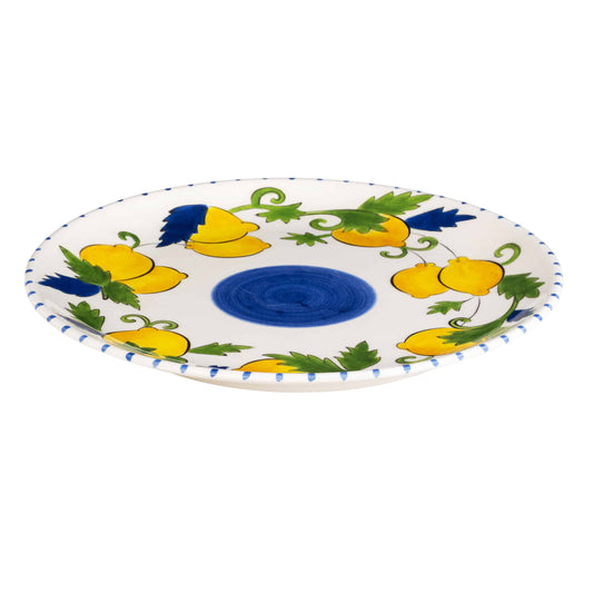 Sorrento Lemon Seramik Çizgili Yemek Tabağı 30 cm
