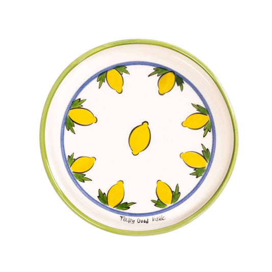 Sorrento Lemon Seramik Çok Limonlu Mini Tabak 14 cm