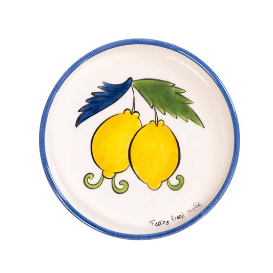 Sorrento Lemon Seramik Mavi Mini Tabak 14 cm