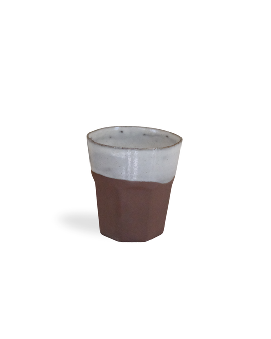 Stonewash Handmade Grey-White Ceramic Shot Cup