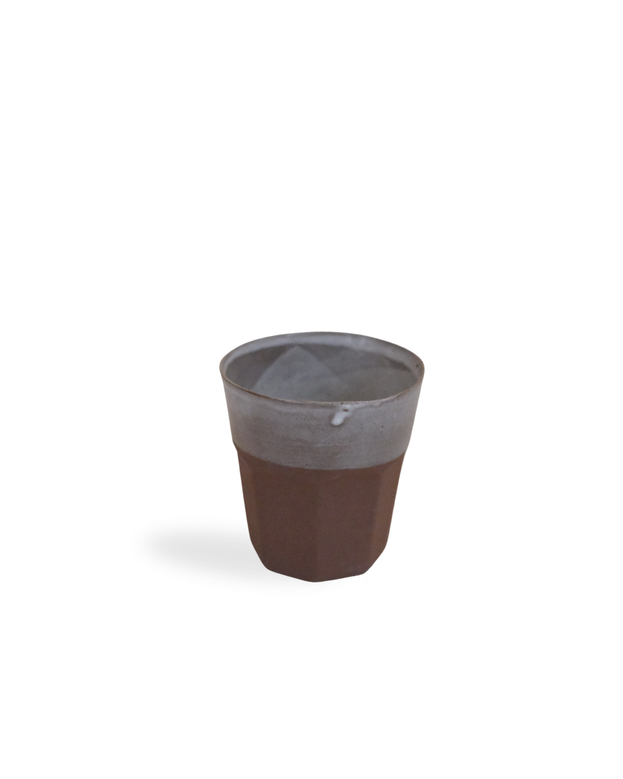 Stonewash Handmade Grey-White Ceramic Shot Cup