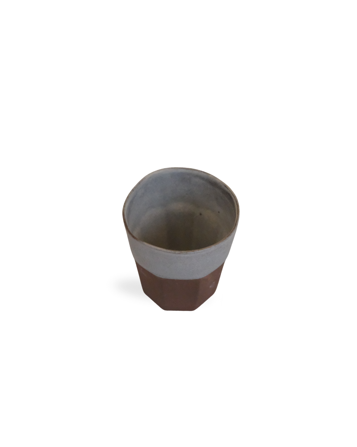 Stonewash Handmade Grey-White Ceramic Shot Cup