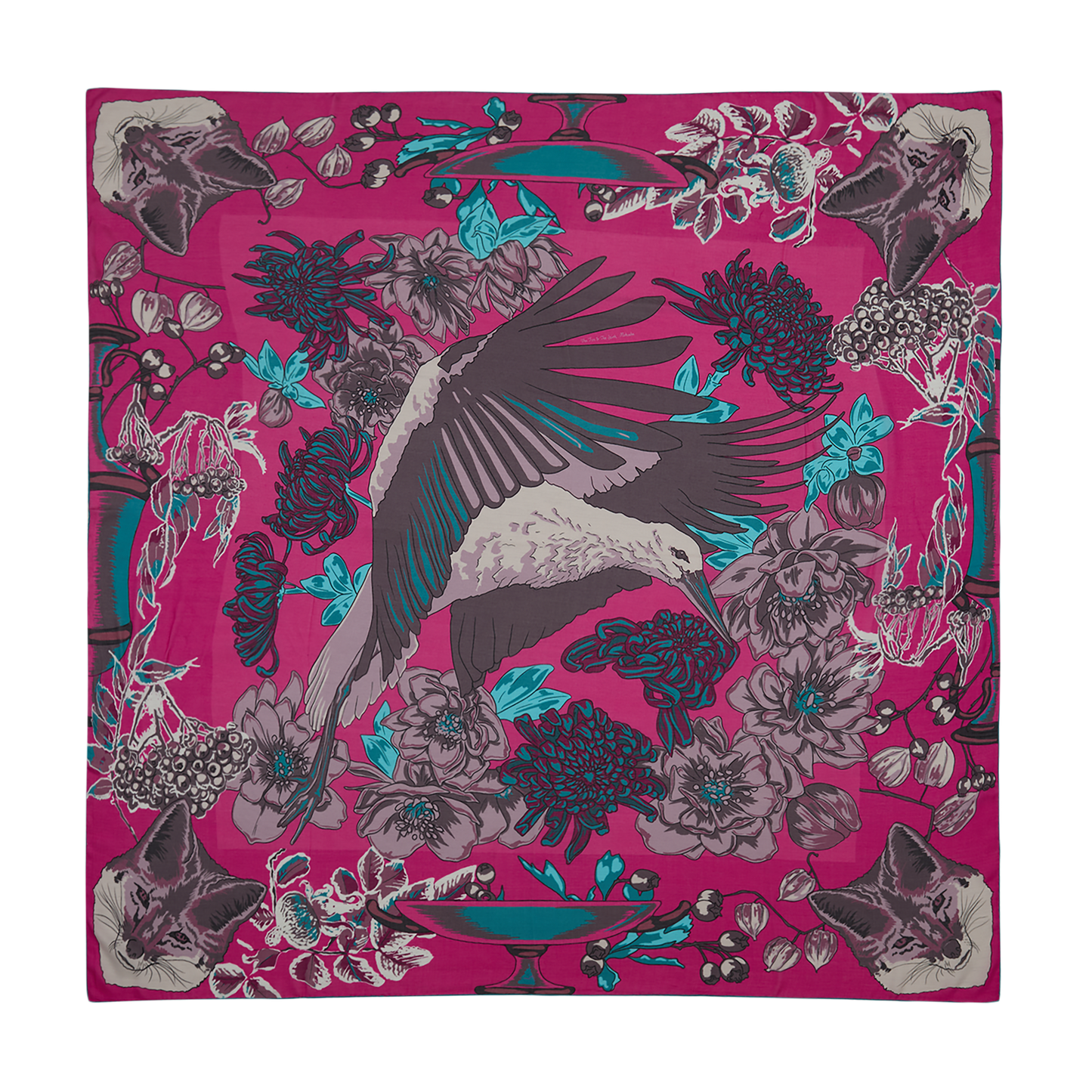 The Fox and The Stork – Fushia – Modal-Cashmere