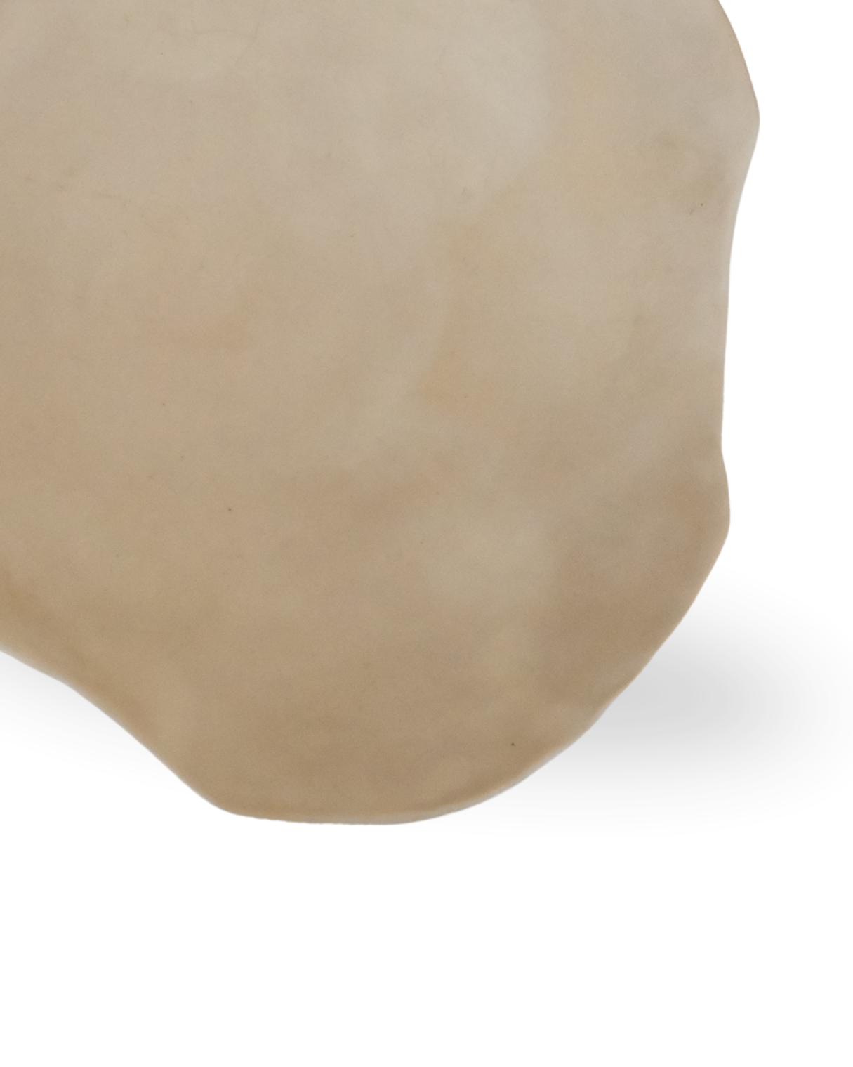 Wavecut Sandsheen Handmade Beige Ceramic Plate