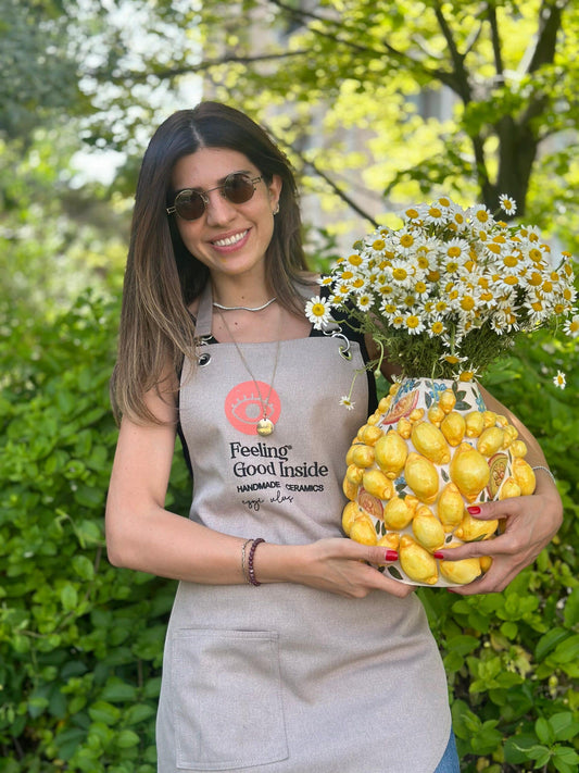 Lemon Whisperer – Limited Edition Handmade Ceramic Vase