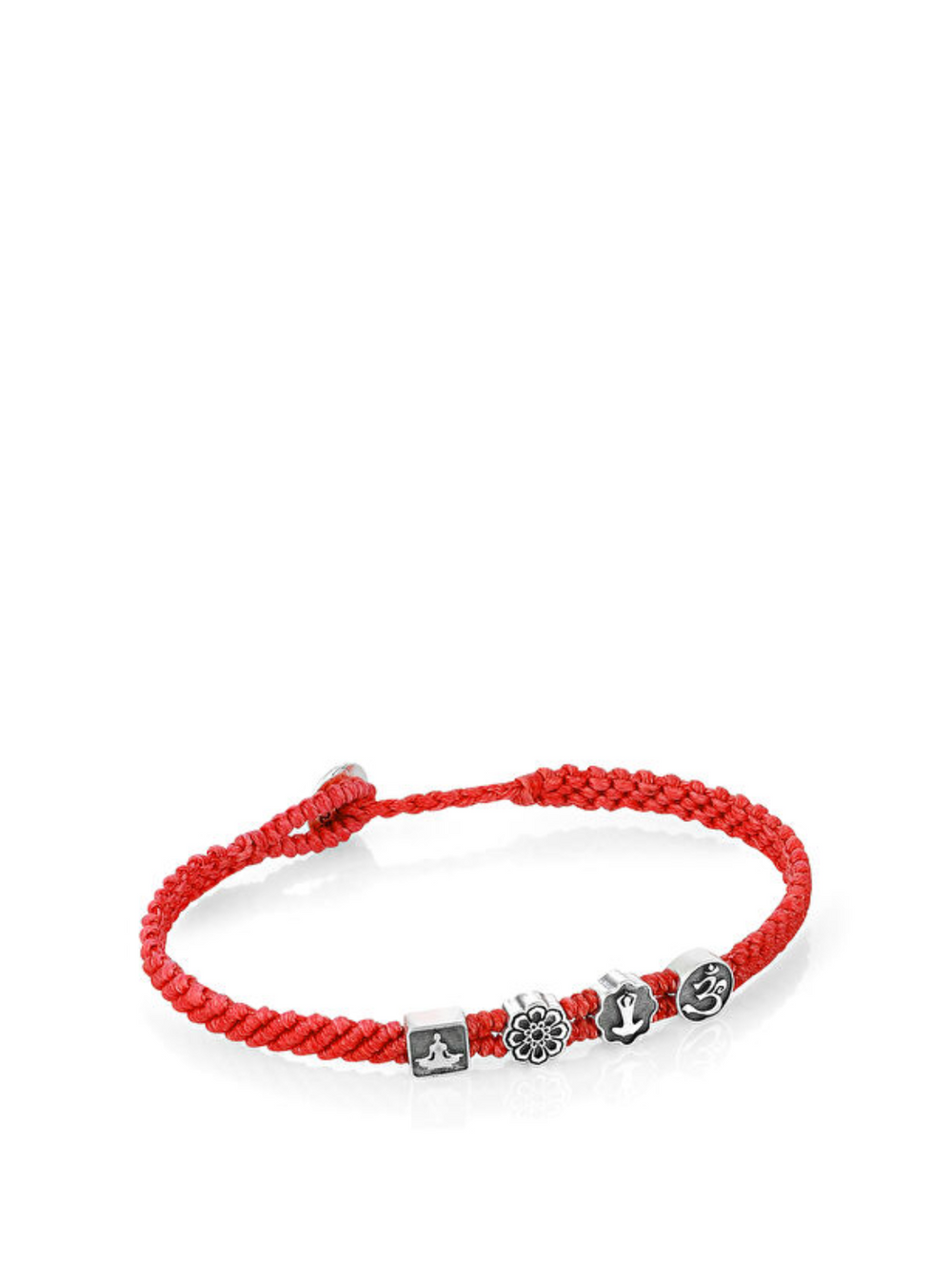 Yoga Symbols Men’s Silver Bracelet