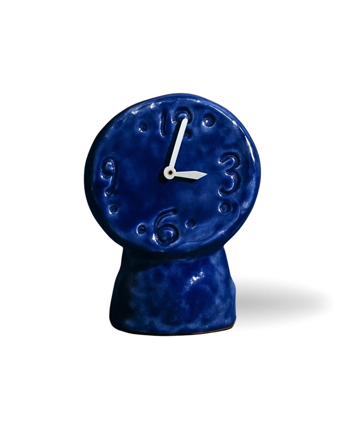 TIK TAK Handmade Blue Ceramic Clock