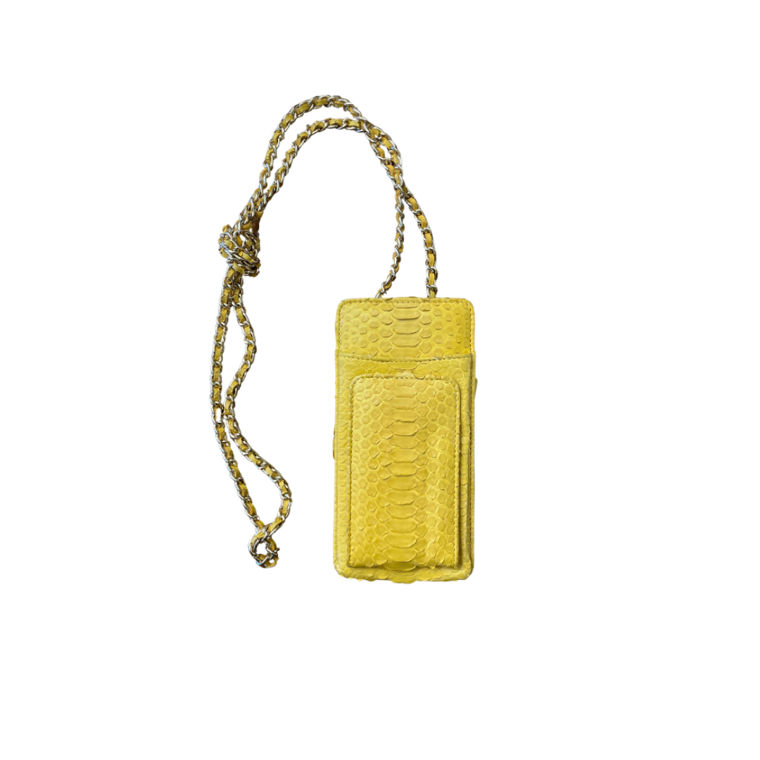 Valencia Italian Python Leather Clutch